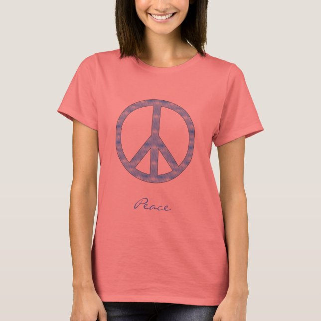 Blue Peace Sign Shirt (Front)