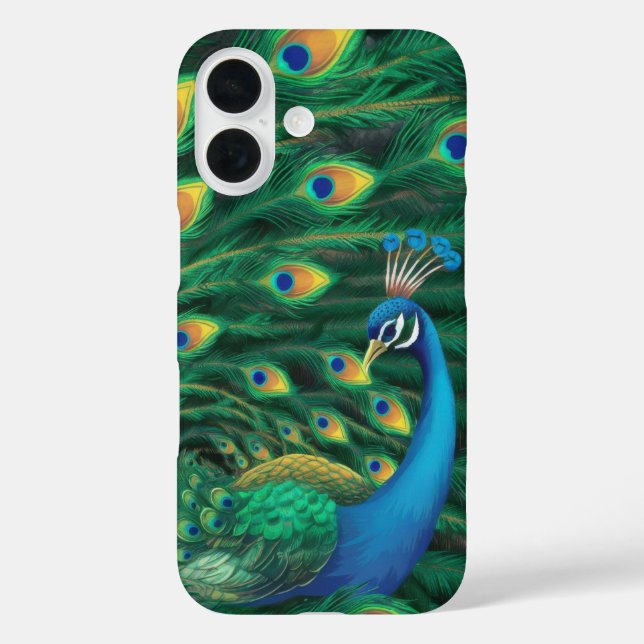 Blue Peacock Bird Phone Case (Back)