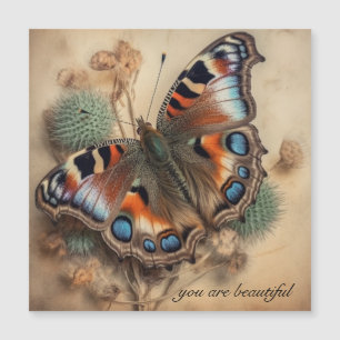 Blue Peacock Butterfly Aesthetic Custom Name