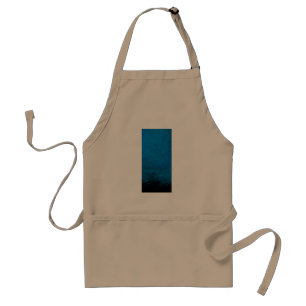 Blue peacock feathers standard apron