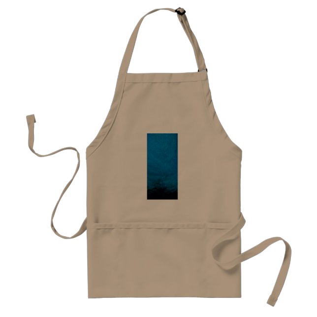 Blue peacock feathers standard apron (Front)