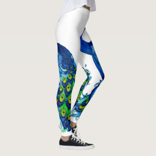 Blue Peacock Leggings