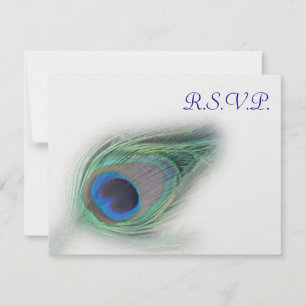 blue peacock rsvp cards