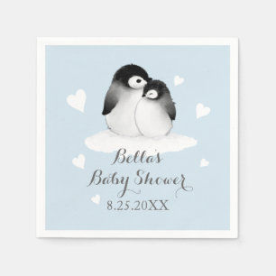 Blue Penguin Paper Napkins