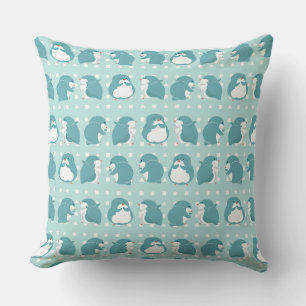 Blue Penguin pattern Cushion