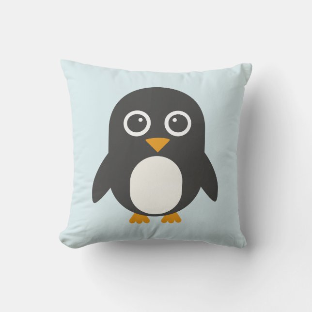 Blue Penguin Pillow (Front)
