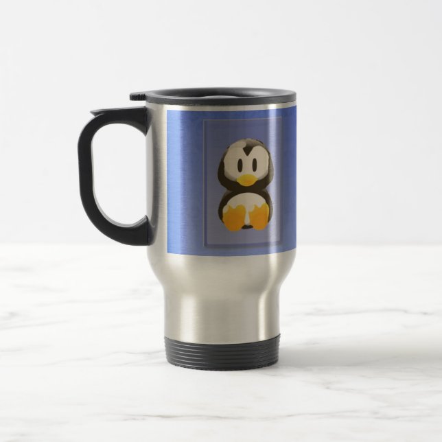 Blue Penguin Travel Mug (Left)