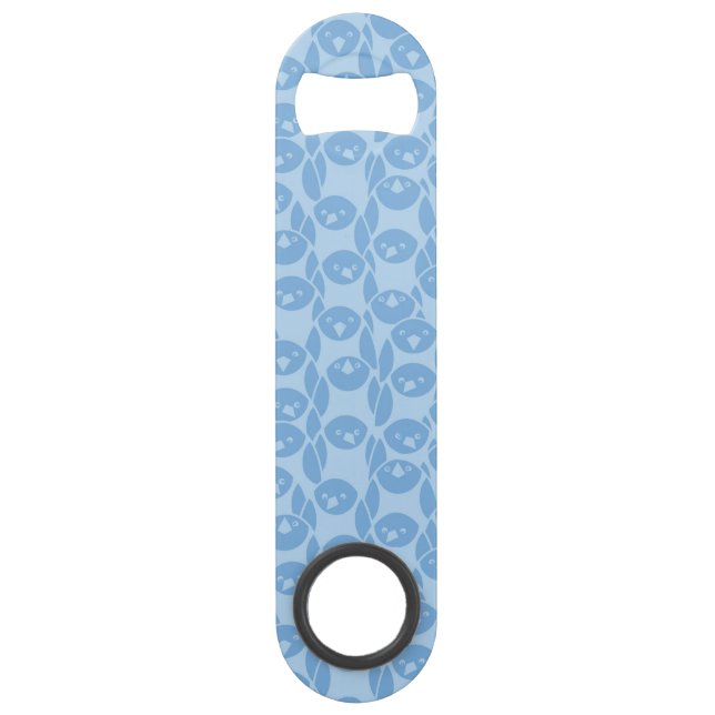 Blue penguins pattern background (Front)