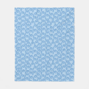 Blue penguins pattern background fleece blanket