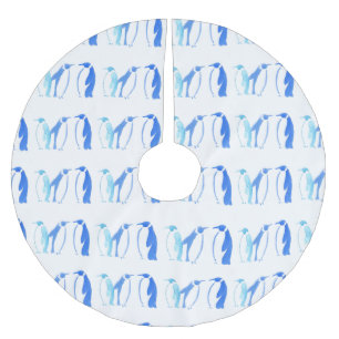Blue Penguins Tree Skirt