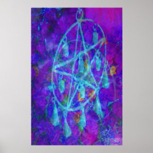 Blue Pentacle Royale by JudyMarisa Poster