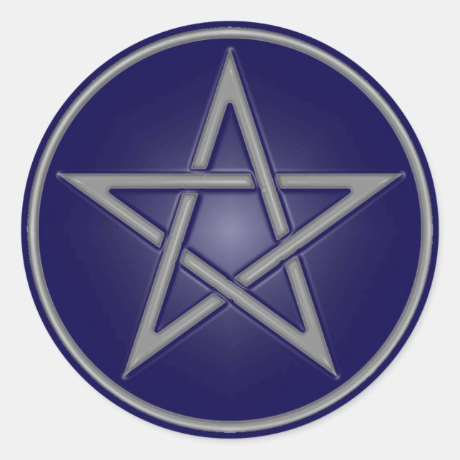 Blue Pentacle Sticker (Front)