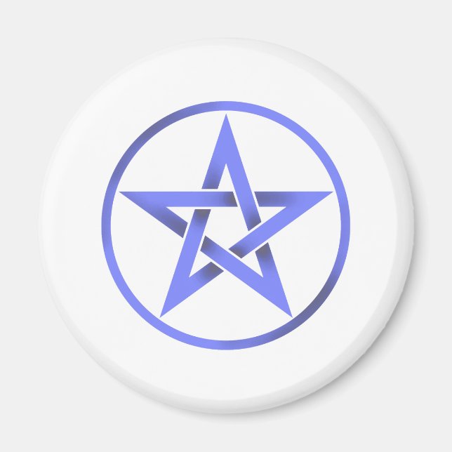 Blue Pentagram Pentacle Magnet (Front)