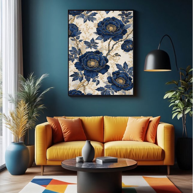 Blue Peonies Poster (Creator Uploaded)