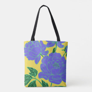 Blue Peonies Tote Bag