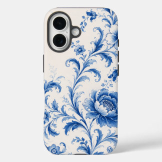 Blue Peony Floral Phone Case