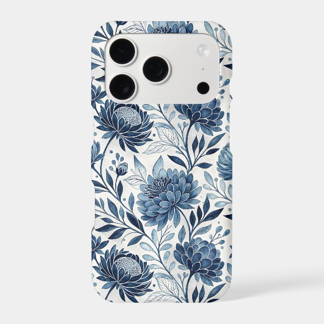 Blue Peony Garden Watercolor (Back)