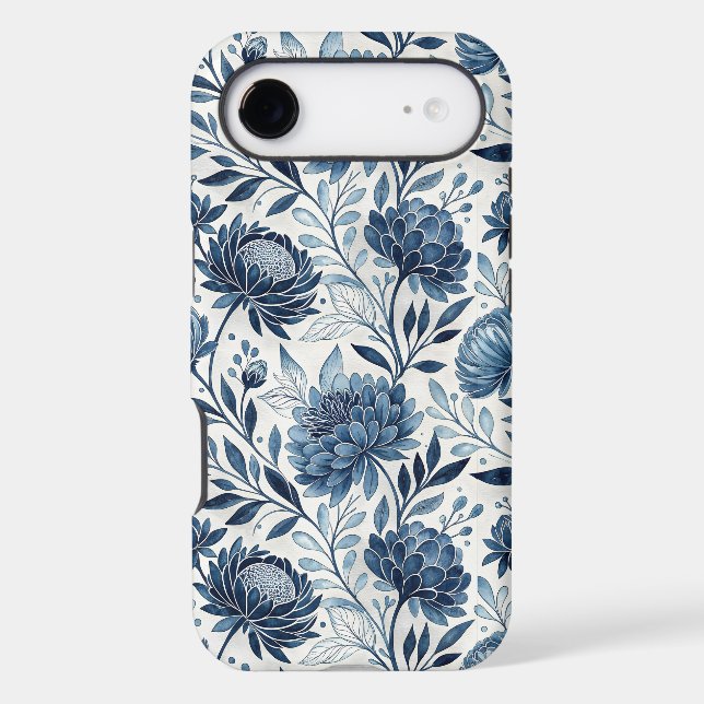 Blue Peony Garden Watercolor (Back)