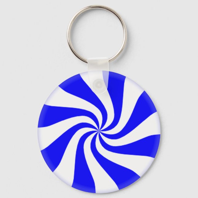 Blue Peppermint Candy Keychains (Front)