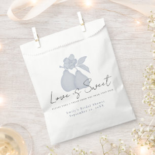 Blue Perfect Pear Bridal Shower   Love is Sweet Favour Bags