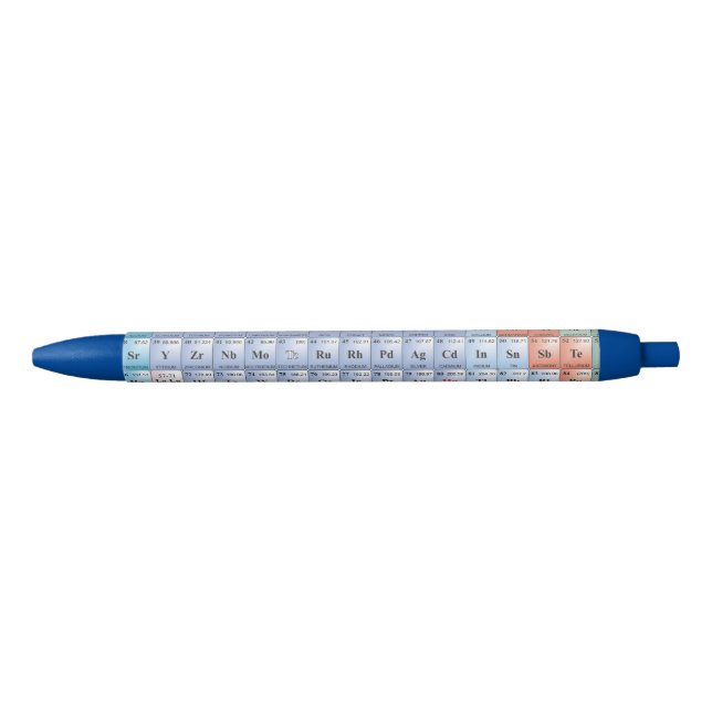 blue periodic table ink pen (Front)