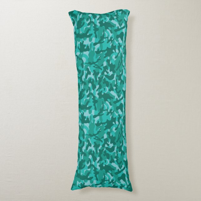 Blue Persian Camouflage  Body Cushion (Front Vertical)