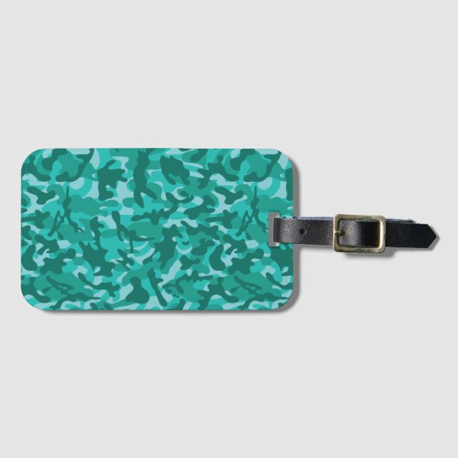 Blue Persian Camouflage  Luggage Tag (Front Horizontal)