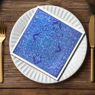 Blue Persian carpet  look - Tabris Napkin