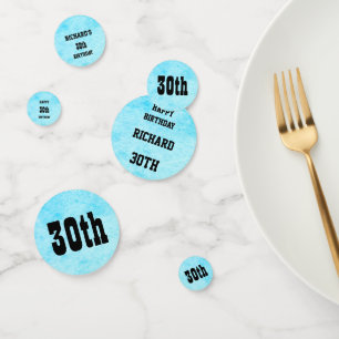 Blue Personalised 30th Birthday Confetti
