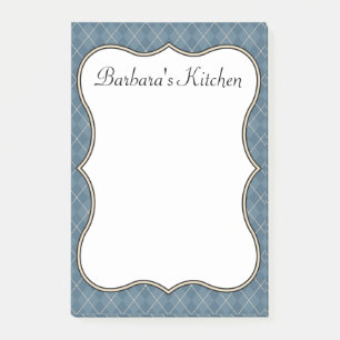 Blue Personalised Kitchen Notepad Gift