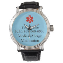 Blue Personalised Medical ID