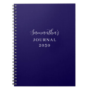 Blue Personalised Modern Journal