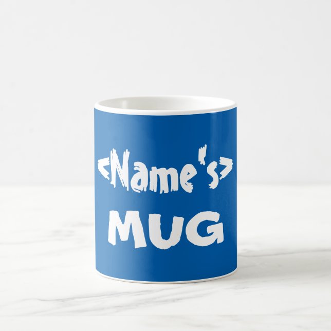 Blue Personalised Name Mug (Center)
