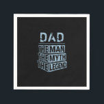 Blue Personalised Name The Man The Myth The Legend Napkin<br><div class="desc">Personalised your own name,  "the Man the Myth the Legend" typography design in black and blue,  great for men,  dad,  grandpa,  husband,  boyfriend on father's day,  birthday,  anniversary,  and any special day.</div>