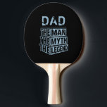 Blue Personalised Name The Man The Myth The Legend Ping Pong Paddle<br><div class="desc">Personalised your own name,  "the Man the Myth the Legend" typography design in black and blue,  great custom gift for men,  dad,  grandpa,  husband,  boyfriend on father's day,  birthday,  anniversary,  and any special day.</div>