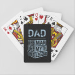 Blue Personalised Name The Man The Myth The Legend Playing Cards<br><div class="desc">Personalised your own name,  "the Man the Myth the Legend" typography design in black and blue,  great custom gift for men,  dad,  grandpa,  husband,  boyfriend on father's day,  birthday,  anniversary,  and any special day.</div>