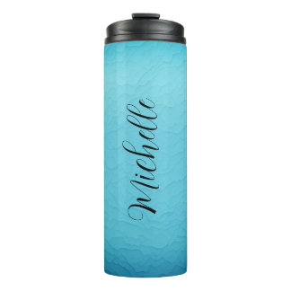 Blue Personalised Name Thermal Tumbler