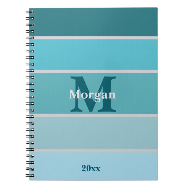 blue personalised notebook (Front)