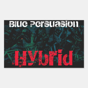 Blue Persuasion Hybrid Rectangular Sticker