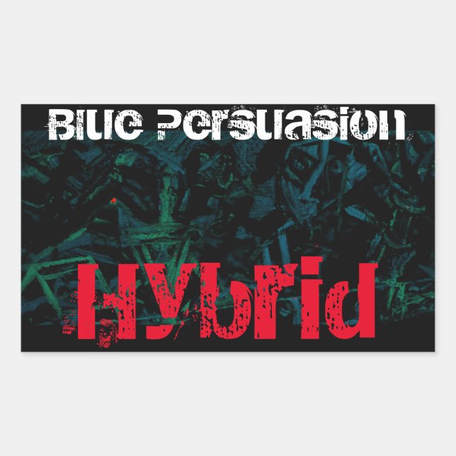 Blue Persuasion Hybrid Rectangular Sticker (Front)