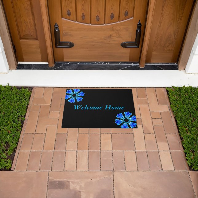 Blue Petals Doormat (Outdoor)