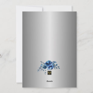 Blue Petals of Love: Join Us for a Bridal Shower Invitation