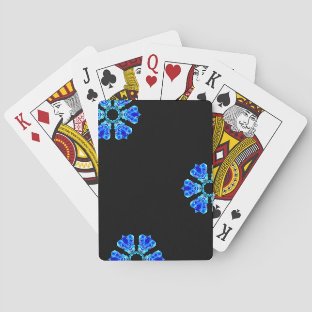 Blue Petals Playing Cards (Back)