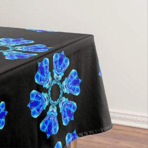 Blue Petals Tablecloth