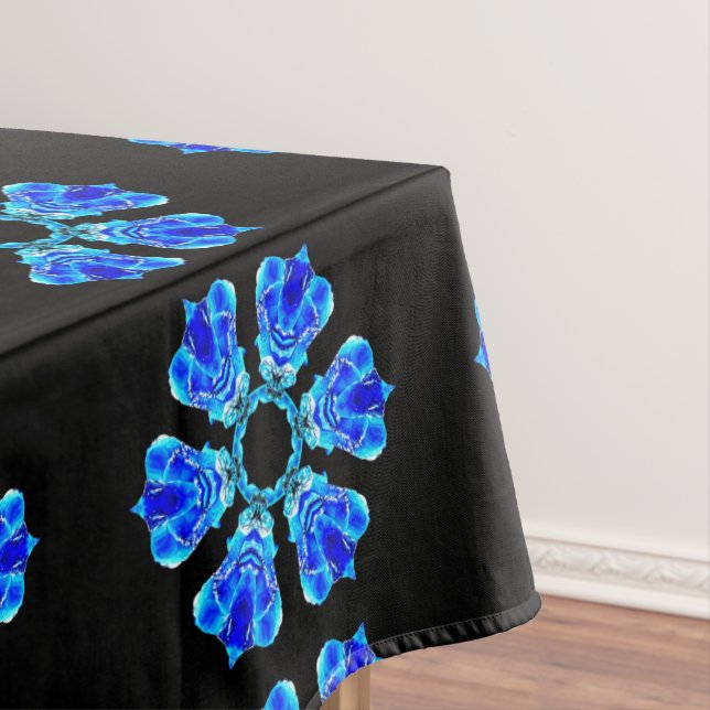 Blue Petals Tablecloth (In Situ)