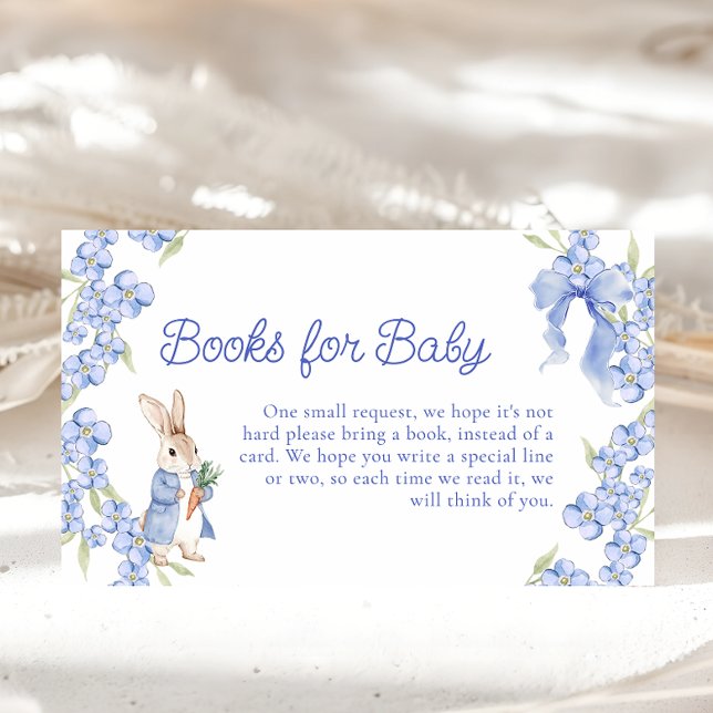 Blue Peter Rabbit Baby Shower Books for Baby Enclosure Card (Creator Uploaded)