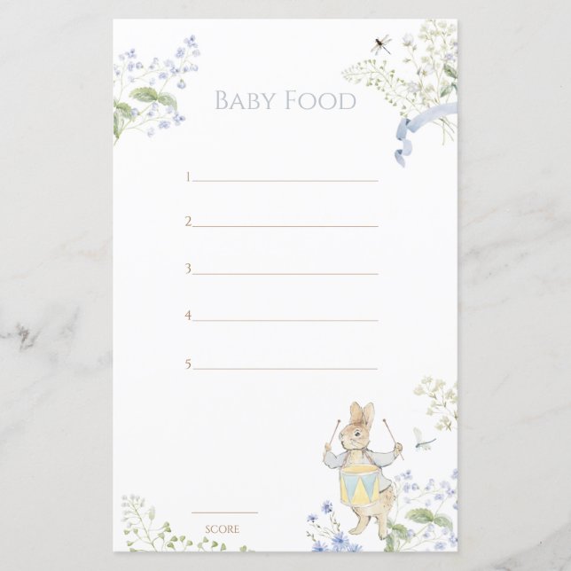 Blue Peter the Rabbit Guess Baby Food Game (Front)