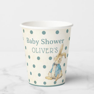 Blue Peter The Rabbit Vintage Boy Baby Shower Paper Cups