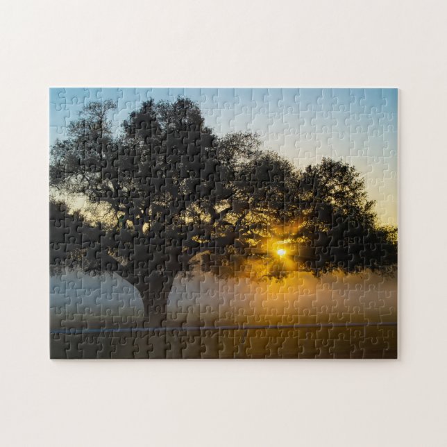 Blue Peter Tree Sunrise Jigsaw Puzzle (Horizontal)