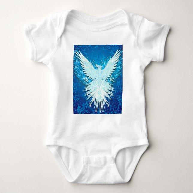 Blue Phoenix Baby Bodysuit (Front)